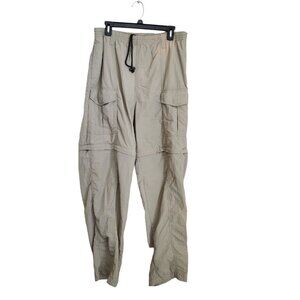 Rugged Exposure Mens Large Convertible Cargo Hiking Pants‎ Mesh Lined Drawstring